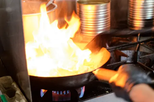 Pad Thai action shot